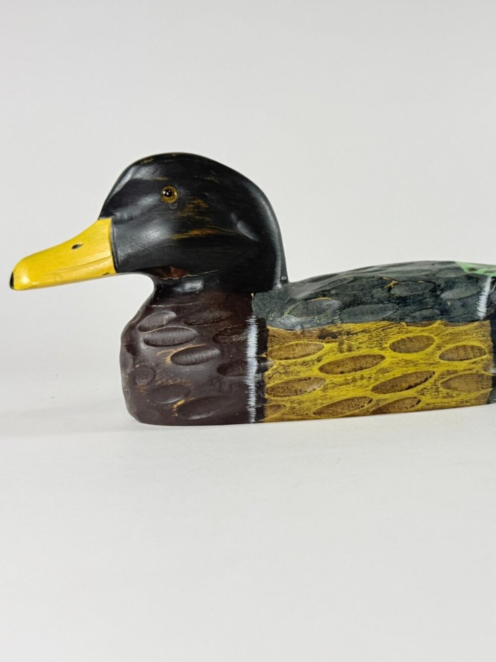 Vintage Heritage Mint Wooden Carved Mallard Duck Decoy Country Decor